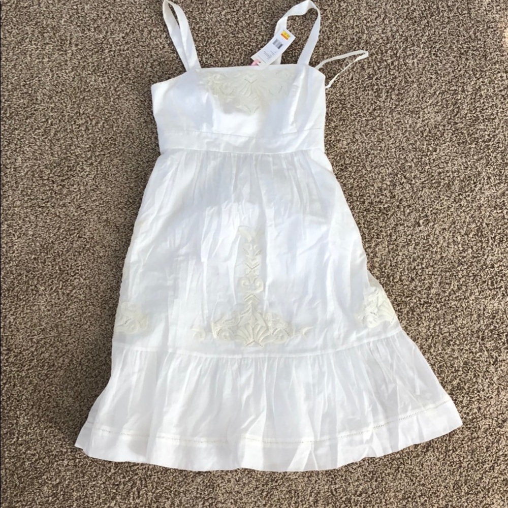 Vineyard Vines White Lace Embroidered Eyelet Dress